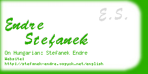 endre stefanek business card